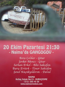 20 Ekim 2008 - 21:30 - Naima'da GAHGOGOV konseri!!